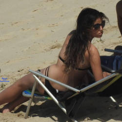 Pic #2 Couple In Pina Beach, Brazil - Beach, Brunette, Outdoors, Bikini Voyeur, Beach Voyeur