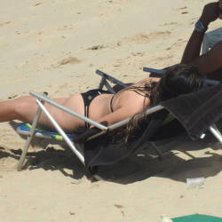 Pic #4 Couple In Pina Beach, Brazil - Beach, Brunette, Outdoors, Bikini Voyeur, Beach Voyeur