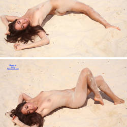 Pic #9 White Sand - Nude Girls, Beach, Brunette, Outdoors, Amateur