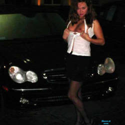 Pic #3 Car Lot - Public Exhibitionist, Flashing, Lingerie, Public Place, Amateur