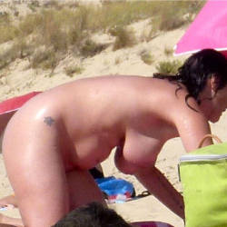 Pic #6 Miscellaneous French - Beach, Big Tits, Brunette, Outdoors, Beach Voyeur