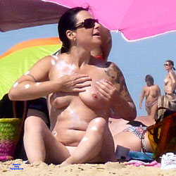 Pic #7 Miscellaneous French - Beach, Big Tits, Brunette, Outdoors, Beach Voyeur