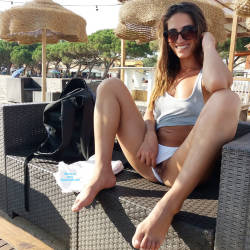 Pic #2 Flashing In Sardegna - Beach, Brunette, Outdoors, Bush Or Hairy, Amateur