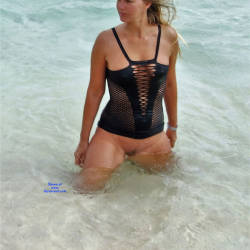 Pic #1 Little Black Dress - Beach, Big Tits, Blonde, Outdoors, Amateur