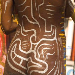 Pic #5 Body Painting - New York City, Second Example - Nude Girls, Big Tits, Ebony, Outdoors