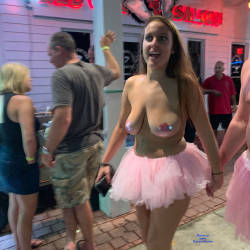 Pic #8 Key West Fantasy Fest 2018 - Topless Girls, Big Tits, Blonde, Outdoors, Public Place