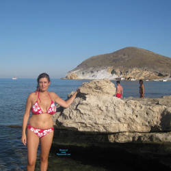 Pic #3 Tetas Grandes Playa - Beach, Big Tits, Brunette, Outdoors, Amateur