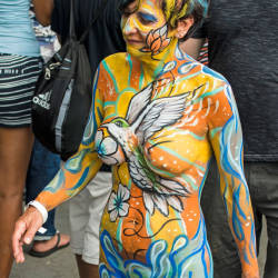 Pic #10 Body Painting - New York City On A July Saturday - Nude Girls, Big Tits, Brunette, Outdoors, Public Place