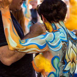 Pic #8 Body Painting - New York City On A July Saturday - Nude Girls, Big Tits, Brunette, Outdoors, Public Place