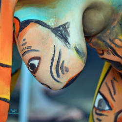 Pic #5 Body Painting - New York City, Example Six  - Nude Girls, Big Tits, Brunette, Outdoors