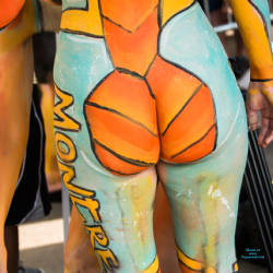 Pic #8 Body Painting - New York City, Example Six  - Nude Girls, Big Tits, Brunette, Outdoors