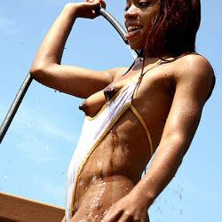 Pic #6 Hippie Hollow Cool-down - Ebony, Outdoors, Medium Tits, Wet Tits