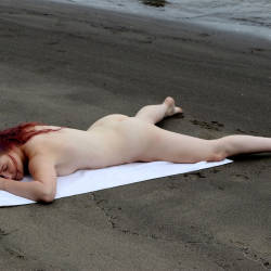 Pic #5 Beach Shoot - Nude Girls, Beach, Outdoors, Redhead, Amateur, Firm Ass