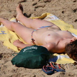 Pic #8 On The Beach Again - Topless Girls, Beach, Brunette, Outdoors, Beach Voyeur