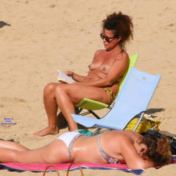 Pic #10 On The Beach Again - Topless Girls, Beach, Brunette, Outdoors, Beach Voyeur