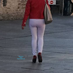 Pic #7 See Through Ass - Public Exhibitionist, Outdoors, Public Place, See Through, Dressed, Amateur