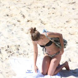 Pic #8 A Young Lady Reading Topless - Topless Girls, Beach, Outdoors, Medium Tits, Beach Voyeur