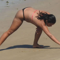 Pic #2 Tight Bikini In Janga Beach - Beach, Brunette, Outdoors, Bikini Voyeur