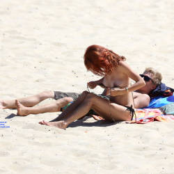 Pic #4 Unexpected Views - Beach, Outdoors, Redhead, Beach Voyeur