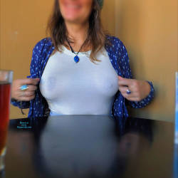 Pic #3 Halftime Show At Fav Bar In AZ - Big Tits, Public Exhibitionist, Flashing, Public Place, See Through, Amateur