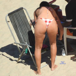 Pic #4 Wife From Janga Beach, Brazil - Beach, Brunette, Outdoors, Bikini Voyeur