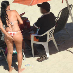 Pic #6 Wife From Janga Beach, Brazil - Beach, Brunette, Outdoors, Bikini Voyeur