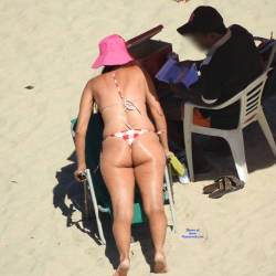 Pic #8 Wife From Janga Beach, Brazil - Beach, Brunette, Outdoors, Bikini Voyeur