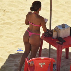 Pic #2 Pink Bikini In Janga Beach - Beach, Brunette, Outdoors, Bikini Voyeur