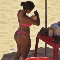 Pic #3 Pink Bikini In Janga Beach - Beach, Brunette, Outdoors, Bikini Voyeur