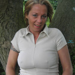 Pic #1 Mrs - Pantieless Wives, Big Tits, Blonde, Mature, Outdoors, Amateur