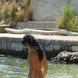 Pic #6 Public Flashing - Nude Girls, Beach, Brunette, Outdoors, Shaved, Amateur