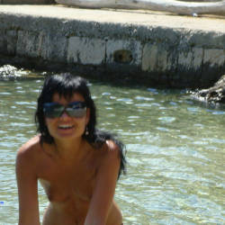 Pic #9 Public Flashing - Nude Girls, Beach, Brunette, Outdoors, Shaved, Amateur