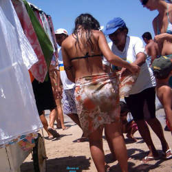 Pic #6 Serrambi Beach - Brunette, Outdoors, Bikini Voyeur