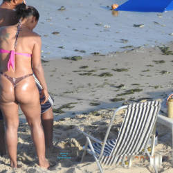 Pic #2 Big Ass From Pina Beach - Beach, Brunette, Outdoors, Bikini Voyeur