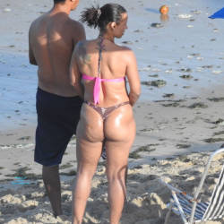 Pic #5 Big Ass From Pina Beach - Beach, Brunette, Outdoors, Bikini Voyeur