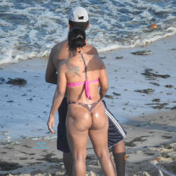 Pic #6 Big Ass From Pina Beach - Beach, Brunette, Outdoors, Bikini Voyeur