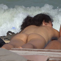 Pic #6 Late Afternoon - Nude Girls, Beach, Brunette, Outdoors, Shaved, Firm Ass, Beach Voyeur