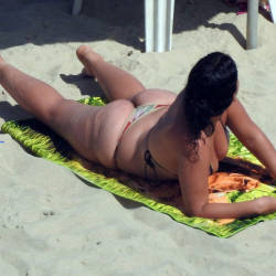 Pic #3 Big Ass On Beach - Beach, Brunette, Outdoors, Bikini Voyeur