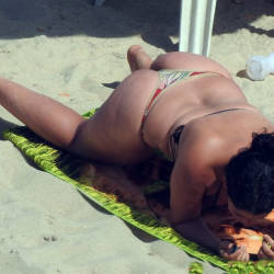 Pic #10 Big Ass On Beach - Beach, Brunette, Outdoors, Bikini Voyeur