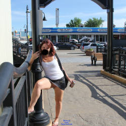 Pic #5 Tesa On The Street - Pantieless Girls, Public Exhibitionist, Flashing, Outdoors, Public Place, Amateur