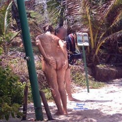 Pic #7 Couple In Tambaba Beach - Nude Girls, Brunette, Outdoors, Beach Voyeur