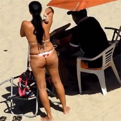 Brazilian Wife On Beach - Beach, Brunette, Outdoors, Bikini Voyeur