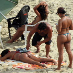 Pic #4 Janga Beach - Beach, Brunette, Outdoors, Bikini Voyeur