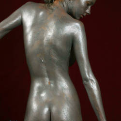 Pic #3 Body Painted Statue - Nude Girls, Big Tits, Redhead, Bush Or Hairy, Amateur