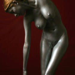 Pic #7 Body Painted Statue - Nude Girls, Big Tits, Redhead, Bush Or Hairy, Amateur