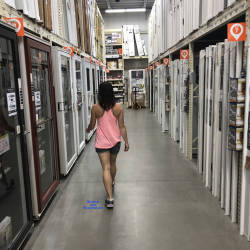 Pic #1 Fun At Home Depot - Brunette, Public Exhibitionist, Flashing, Public Place, Amateur