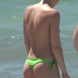 Pic #2 Blond Girl - Topless Girls, Beach, Blonde, Outdoors, Beach Voyeur