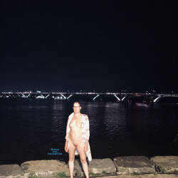 Pic #7 Fun Night - Nude Wives, Big Tits, Public Exhibitionist, Flashing, Outdoors, Public Place, Shaved, Amateur