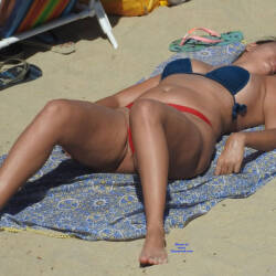 Pic #2 Wife In Pina Beach, Recife City - Beach, Brunette, Outdoors, Bikini Voyeur