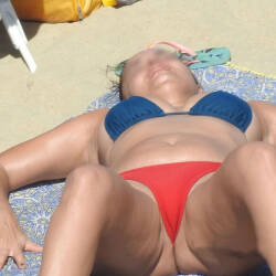 Pic #7 Wife In Pina Beach, Recife City - Beach, Brunette, Outdoors, Bikini Voyeur